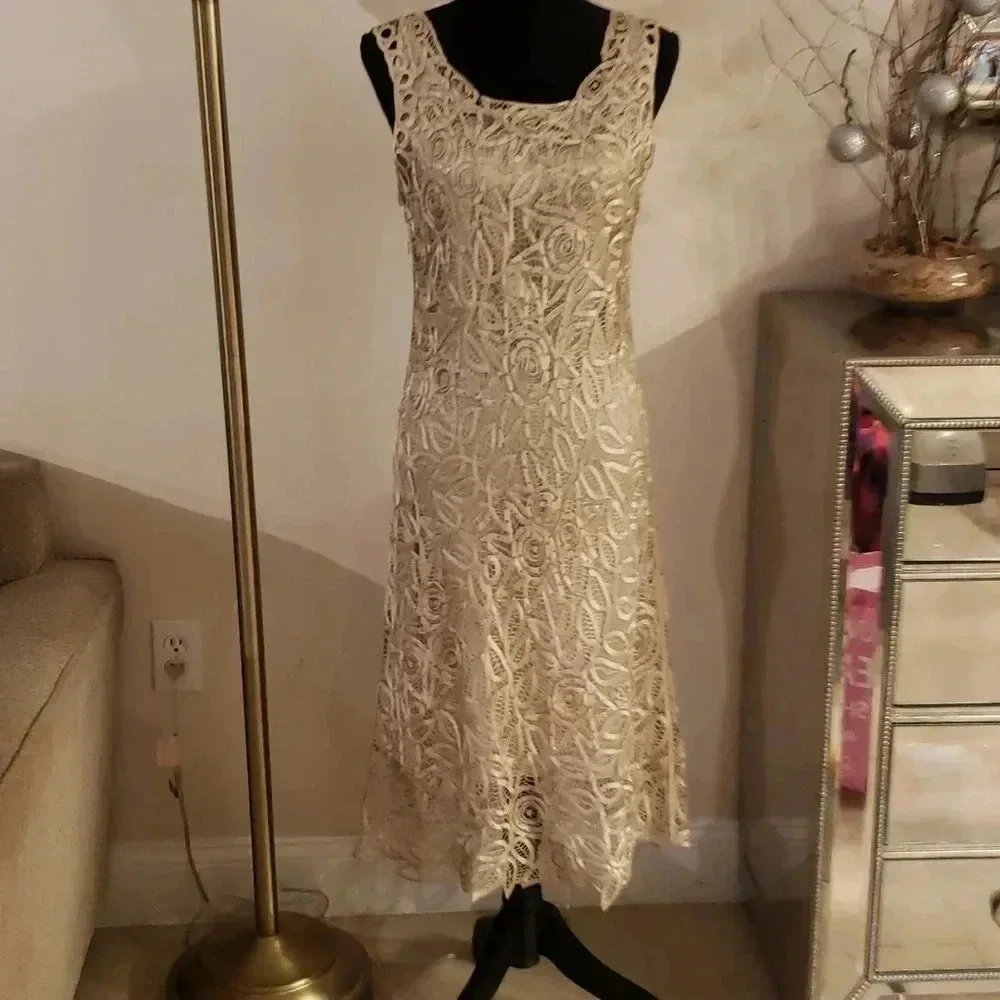 SOULMATES 100%silk beaded set of jacket and dress size M NWOT - Picture 9 of 14